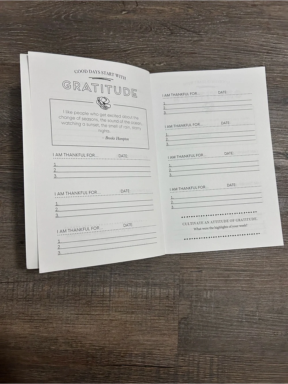 Good Days Start With Gratitude Journal - Floral Black